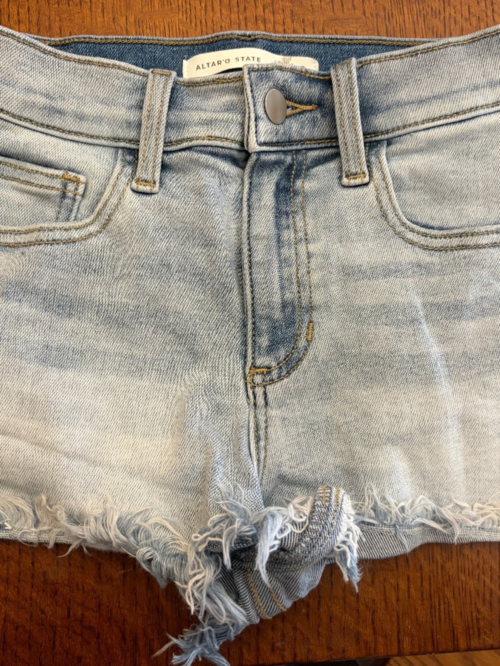 Altar’d State Denim Shorts – Size XS – Trendy High Rise
